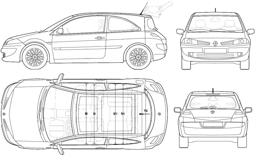 Габариты Рено Меган 2 седан