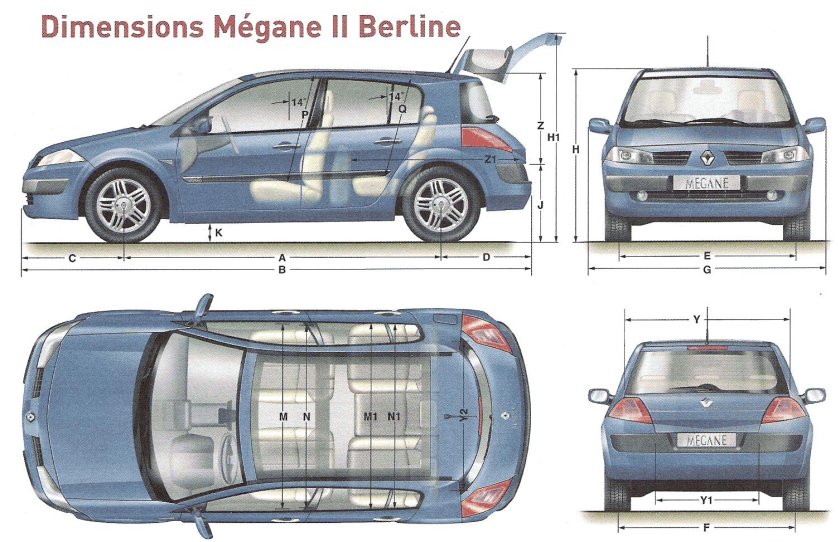 Рено Меган 2 хэтчбек габариты