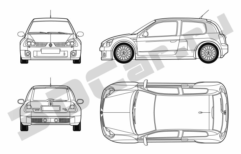 Рено Логан 2 чертеж