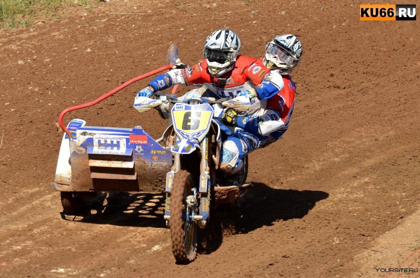 Мотокросс с коляской Урал