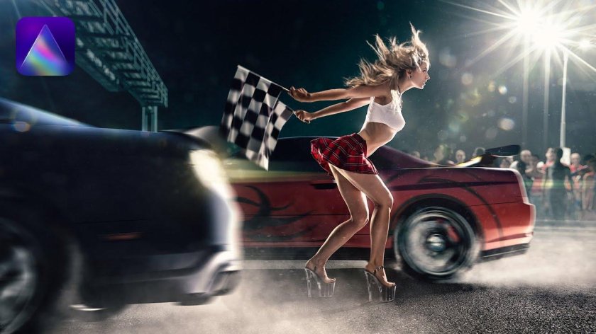 Девушки на старте гонок