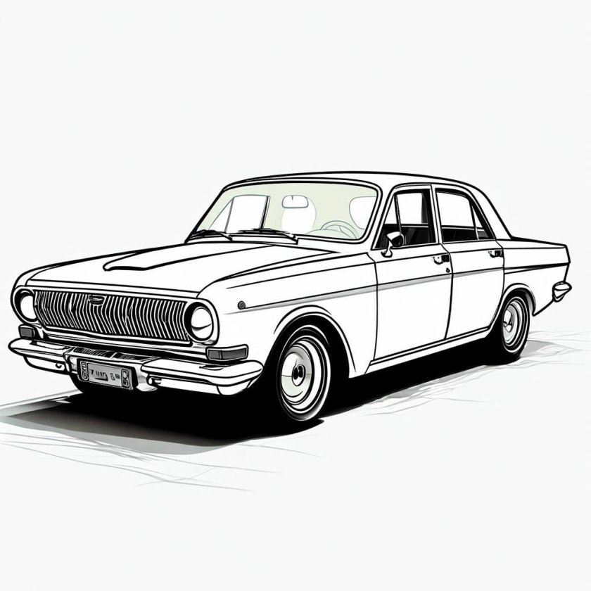 Раскраска газ 24 волга