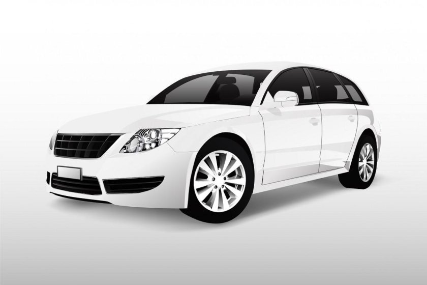 Автомобиль на белом фоне