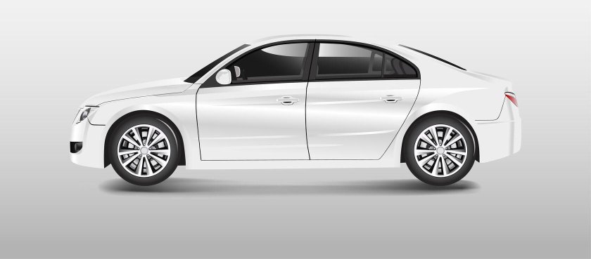 Автомобиль на белом фоне