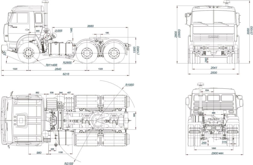 КАМАЗ 65111 габариты