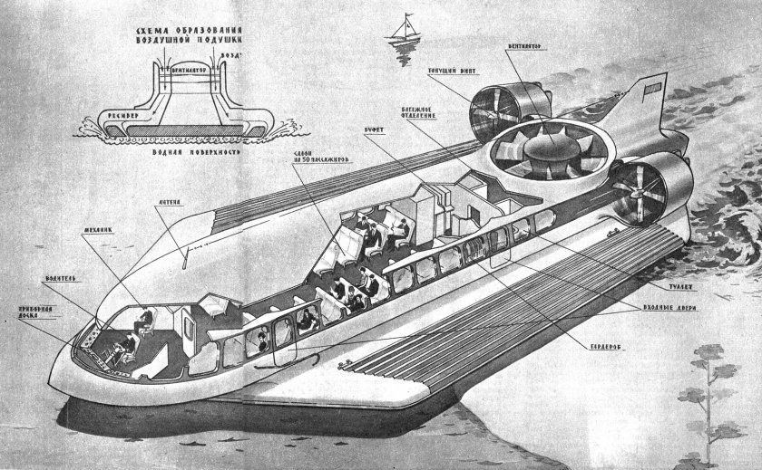 "Газотурбоход на воздушной подушке "Сормович" 1973