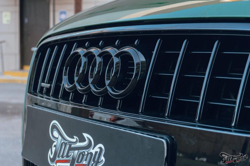 Фары ауди ку7 антихром