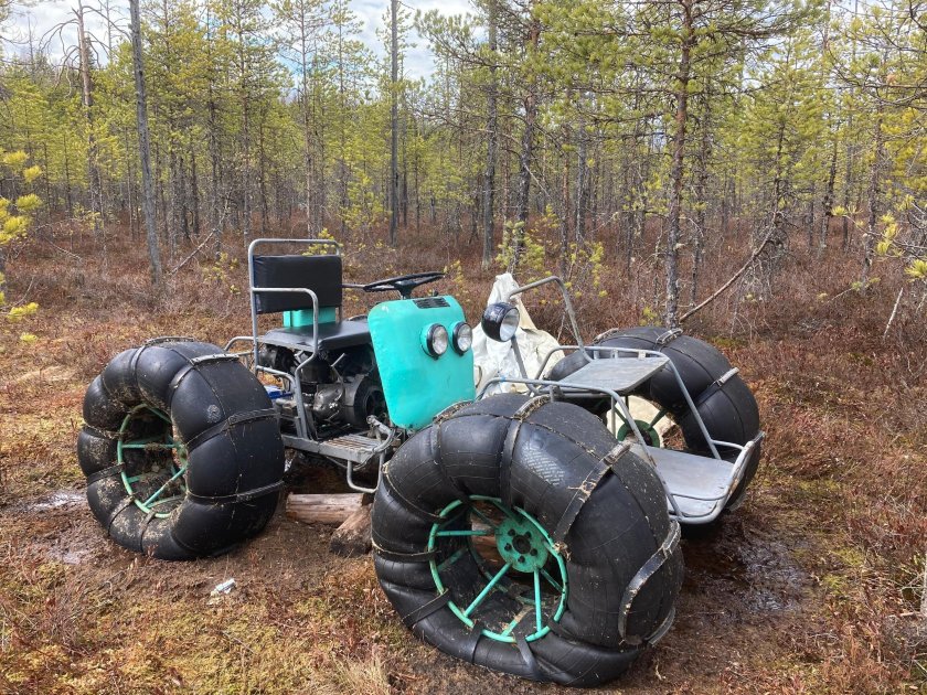 Самодельный вездеход на шинах низкого давления