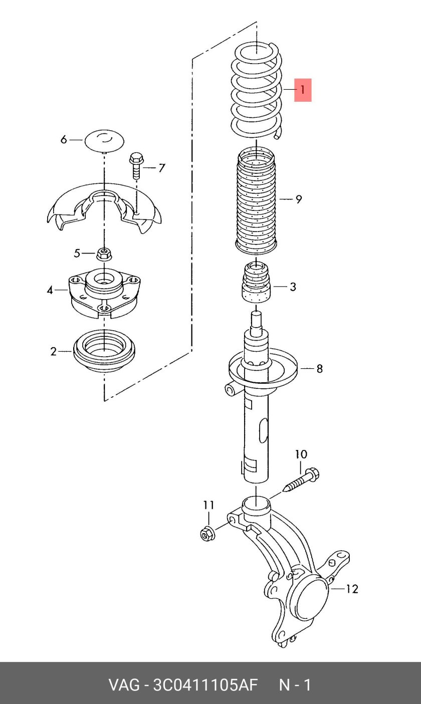 Передняя стойка Шкода Октавия тур