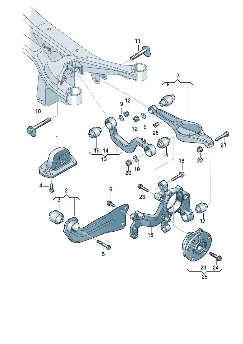 Шкода актавия задняя подвеска