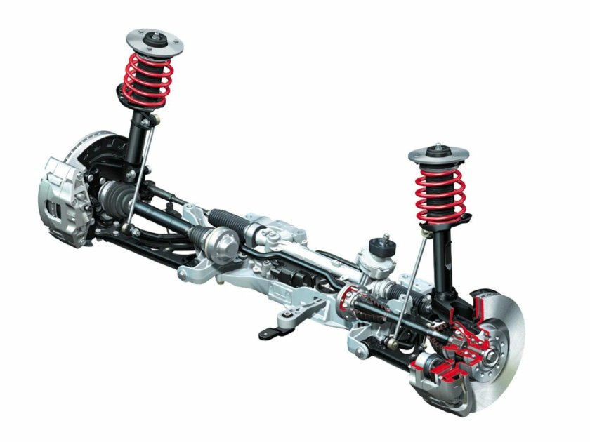 Типа MCPHERSON со стабилизатором поперечной устойчивости