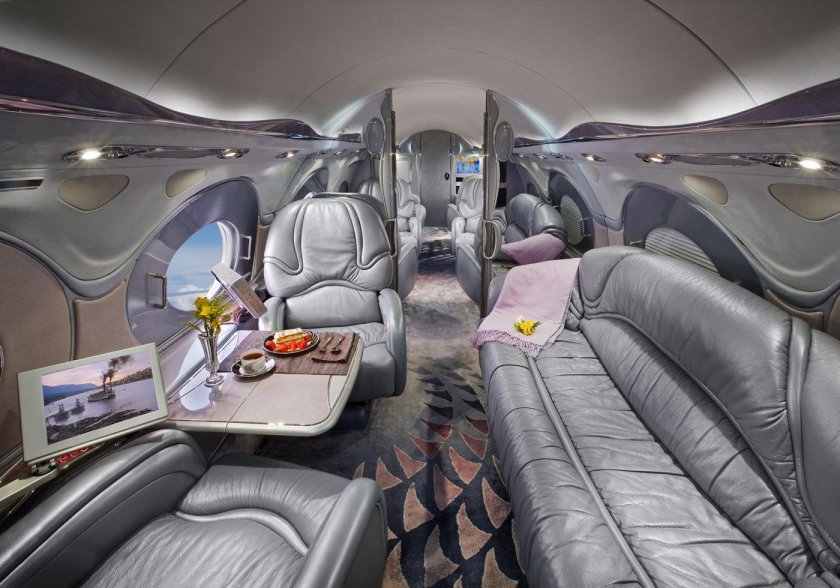 Джет самолет внутри