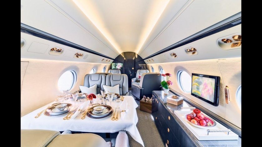 Gulfstream g550 салон