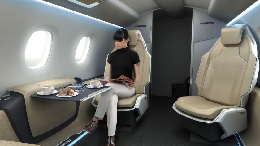 Самолет бизнес Джет салон