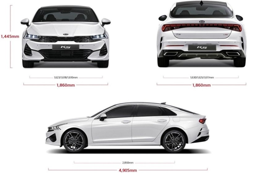 Габариты Киа к5 2021