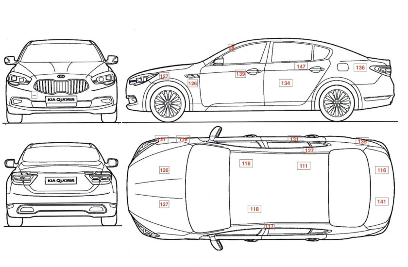 Киа Кворис чертеж
