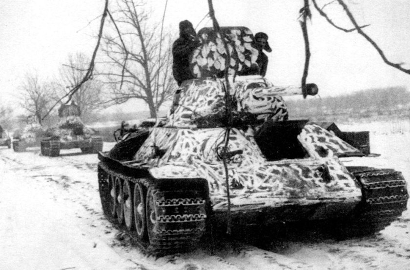 Т-34 В зимнем камуфляже 1941