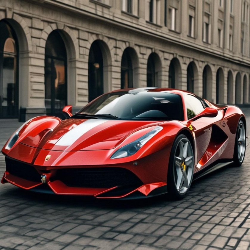 Машина ferrari красная