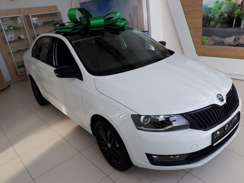 Шкода Рапид 2020 с черной крышей