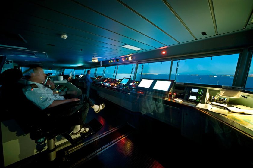 Капитанский мостик на корабле