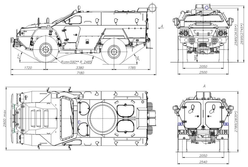 КАМАЗ 43269 чертёж
