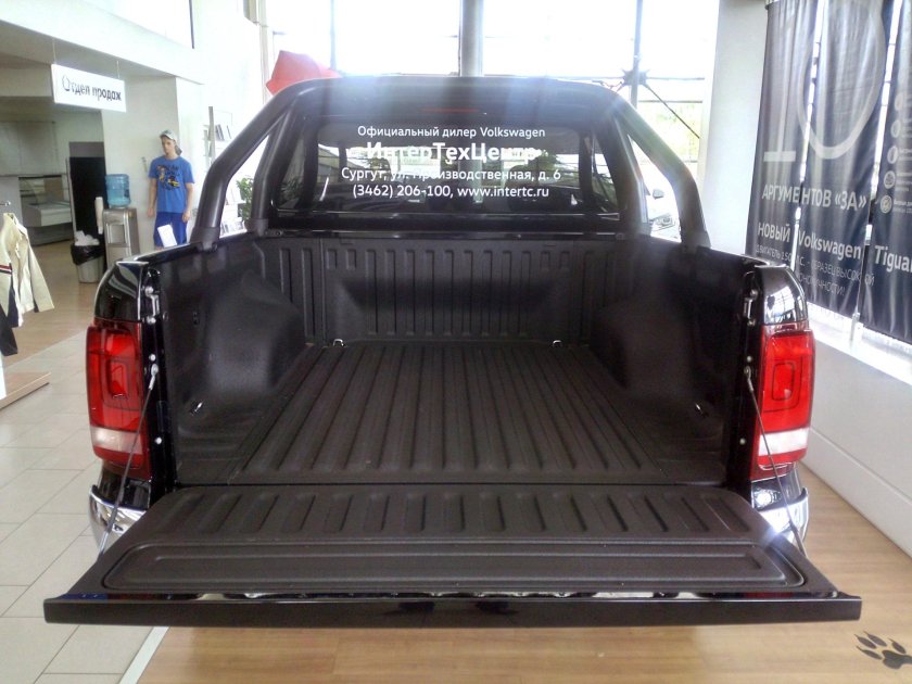 Габариты багажника VW Amarok