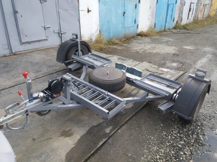 Эвакуатор частичной погрузки подкат прицеп жёсткая