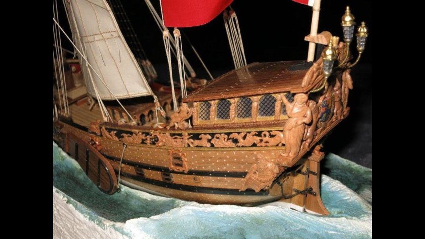 Модель парусного корабля черная жемчужина