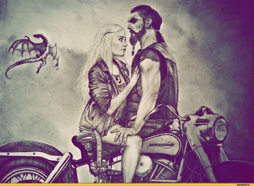 Байкер рисунок