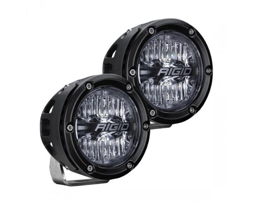 Противотуманка желтая круглая со с/т границей rigid SAE 36111