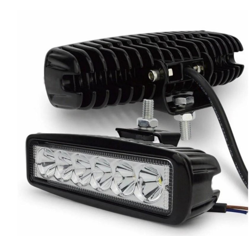 Фара светодиодная Дополнительная 6 SMD 18w, 1260lm, 9-30v, 6000k, Flood-Ближний
