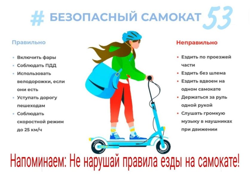 Правила безопасной езды на самокате