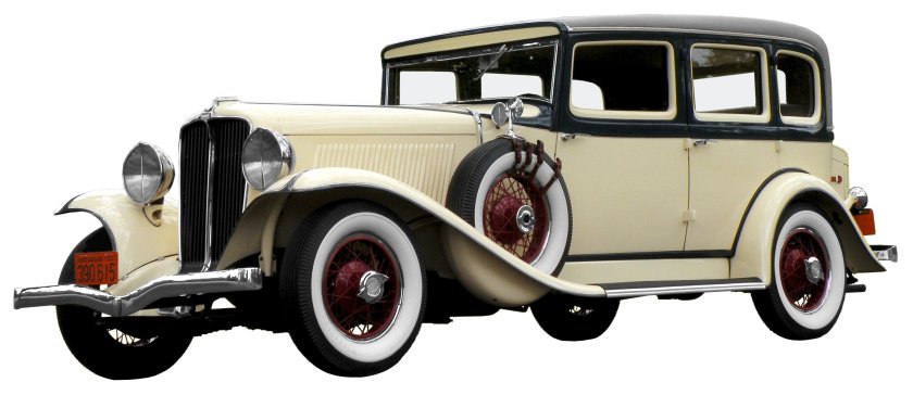 Ретро автомобиль на белом фоне