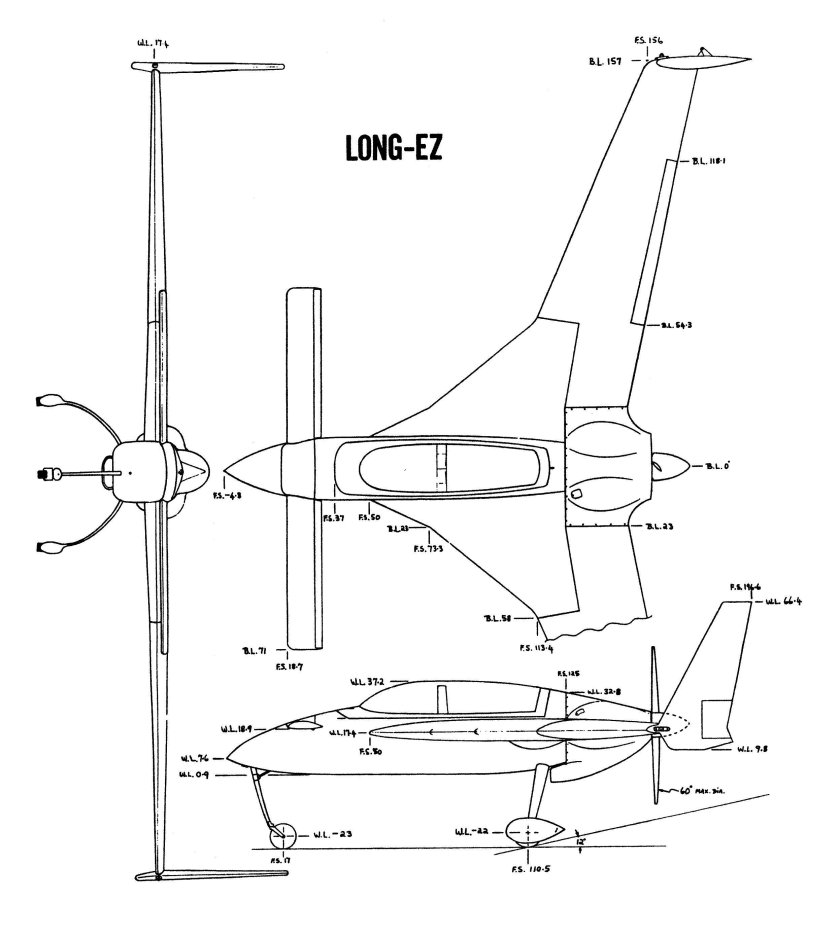 Чертежи самолетов Берта Рутана