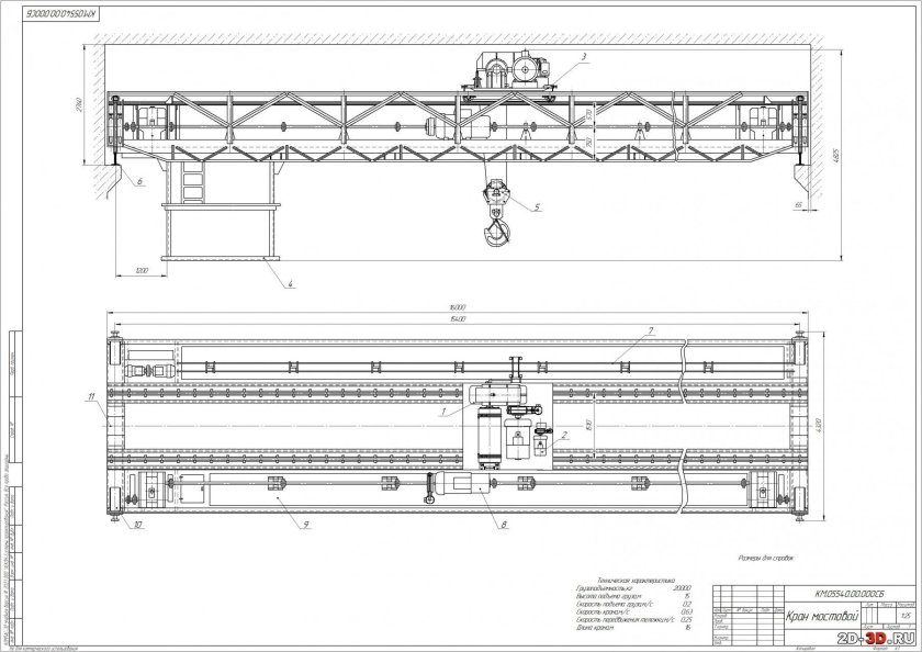 Мостовой двухбалочный кран