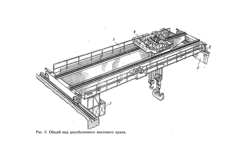 Конструкция двухбалочного мостового крана