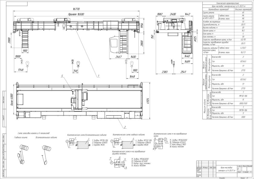 Мостовой кран 20 тонн электрическая схема