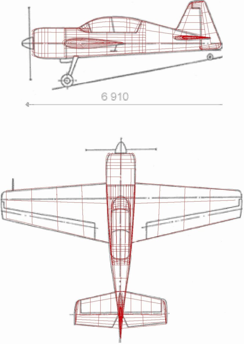 Як-52 чертежи