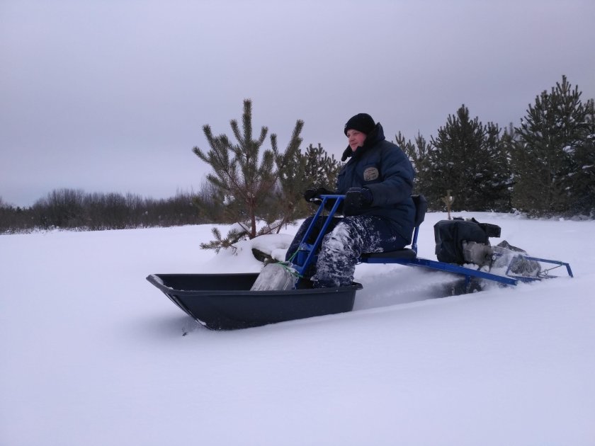 Мотобуксировщик толкач Альбатрос