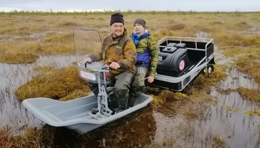 Мотобуксировщик ураган Тайга толкач