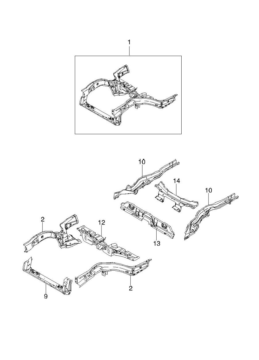 Лонжерон задний левый Шевроле Ланос