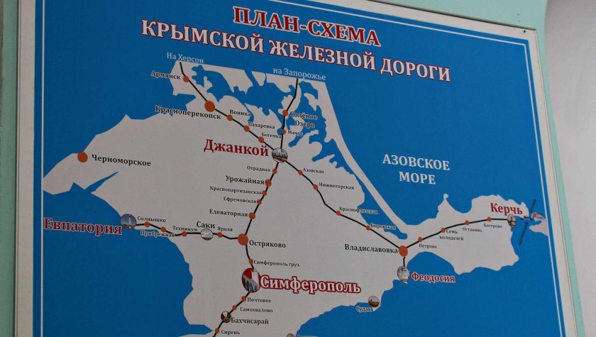 Крымская железная дорога схема