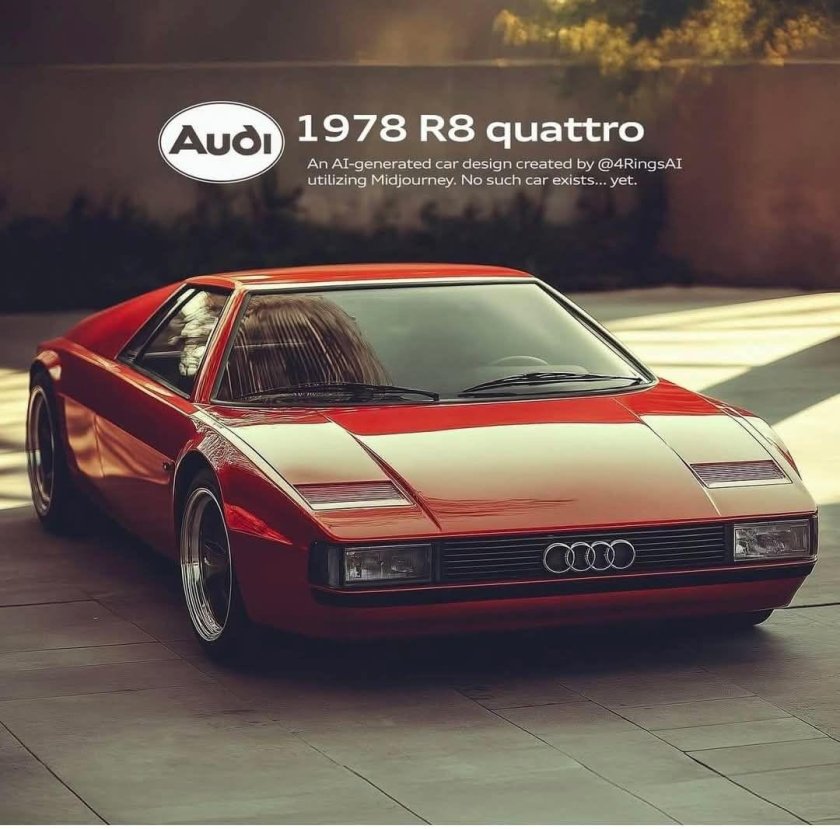 Audi karmann asso di picche concept 1973 года.