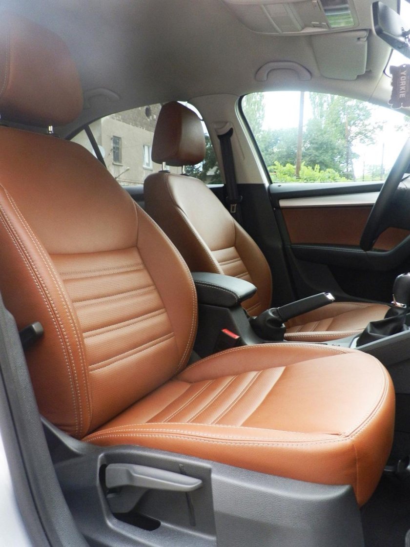 Octavia a7 кожаный салон