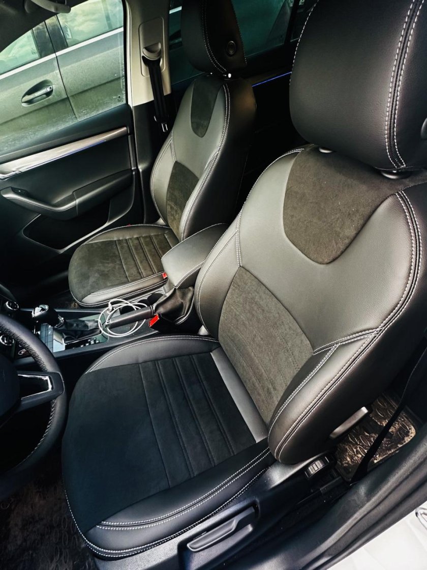 Чехлы на шкода октавия а7 алькантара