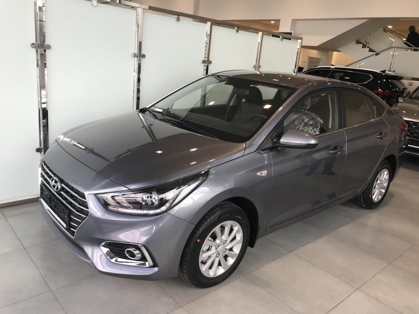 Хендай Солярис 2019 серый