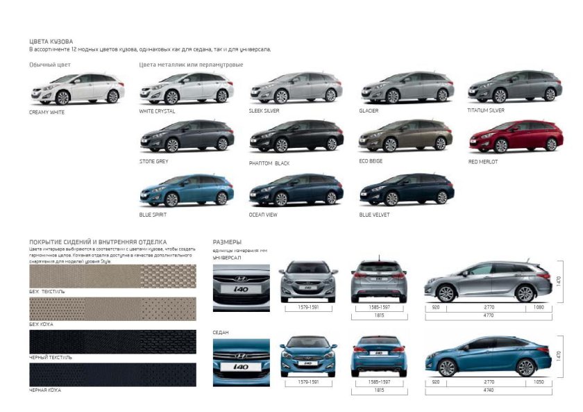 Хендай i40 цвет кузова