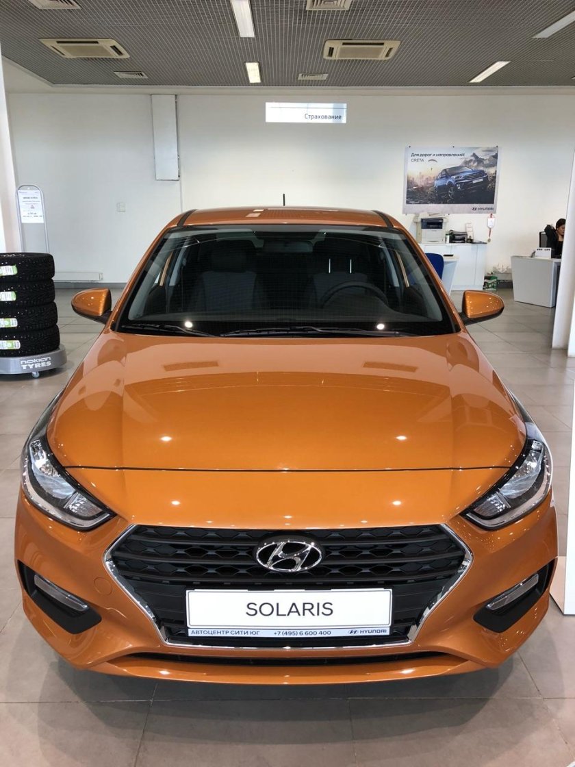 Хендай Солярис 2021 оранжевый