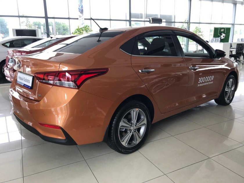 Хендай Солярис 2017 оранжевый