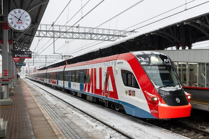 Новогодний поезд Иволга МЦД 2